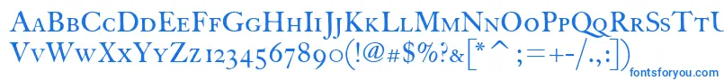 FcaslonthirtyscitcTt Font – Blue Fonts on White Background