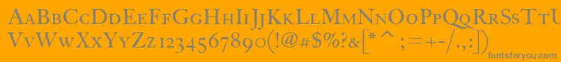 FcaslonthirtyscitcTt Font – Gray Fonts on Orange Background