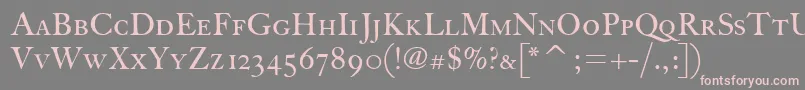 FcaslonthirtyscitcTt Font – Pink Fonts on Gray Background