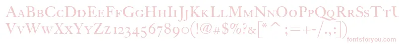FcaslonthirtyscitcTt Font – Pink Fonts on White Background