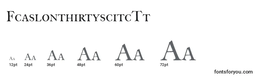 FcaslonthirtyscitcTt Font Sizes