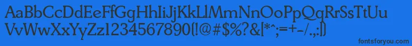 DerringerserialRegular Font – Black Fonts on Blue Background