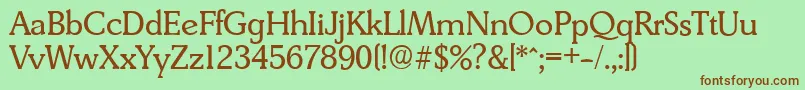 DerringerserialRegular Font – Brown Fonts on Green Background