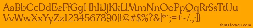 DerringerserialRegular Font – Brown Fonts on Orange Background