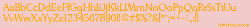 DerringerserialRegular Font – Orange Fonts on Pink Background