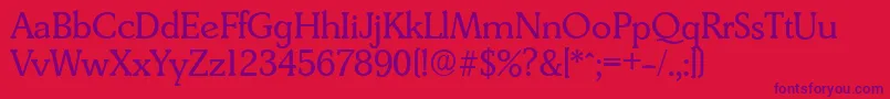DerringerserialRegular-Schriftart – Violette Schriften auf rotem Hintergrund