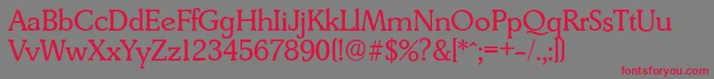 DerringerserialRegular Font – Red Fonts on Gray Background