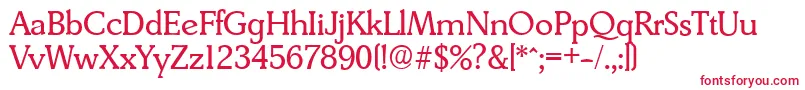DerringerserialRegular Font – Red Fonts on White Background