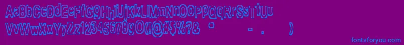 More about Mialgia Font Mialgia Font – Blue Fonts on Purple Background