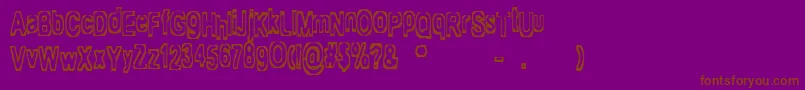 Mialgia Font – Brown Fonts on Purple Background