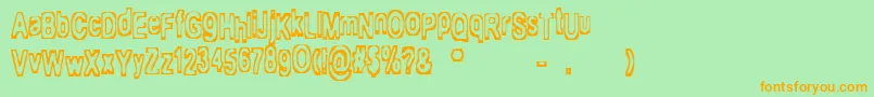 Mialgia Font – Orange Fonts on Green Background