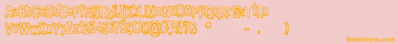 Mialgia Font – Orange Fonts on Pink Background