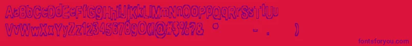 Mialgia Font – Purple Fonts on Red Background