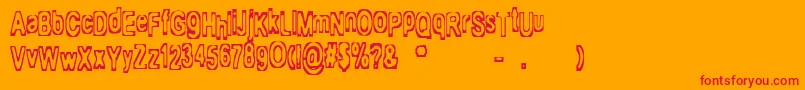 Mialgia Font – Red Fonts on Orange Background
