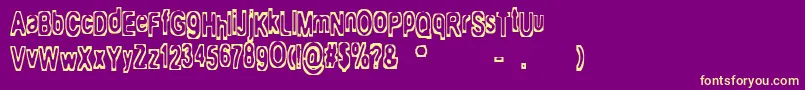 Mialgia Font – Yellow Fonts on Purple Background