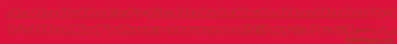 Americorpsout Font – Brown Fonts on Red Background