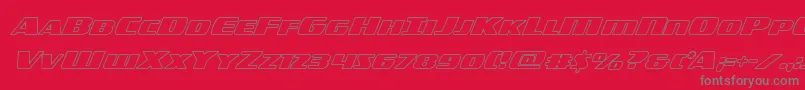 Americorpsout Font – Gray Fonts on Red Background