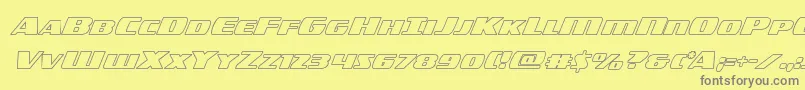 More about Americorpsout Font Americorpsout Font – Gray Fonts on Yellow Background