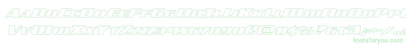 Americorpsout Font – Green Fonts on White Background