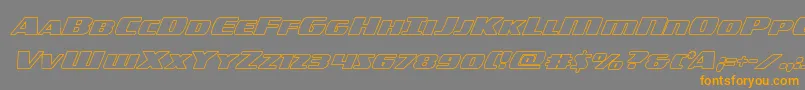 Americorpsout Font – Orange Fonts on Gray Background