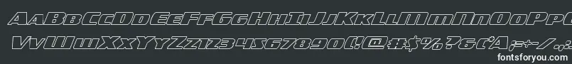 Шрифт Americorpsout – белые шрифты на чёрном фоне