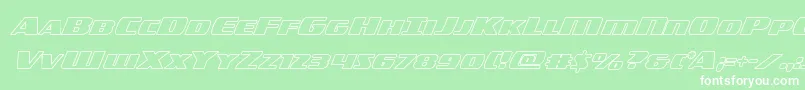 Americorpsout Font – White Fonts on Green Background
