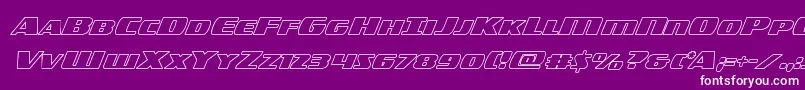 Americorpsout Font – White Fonts on Purple Background