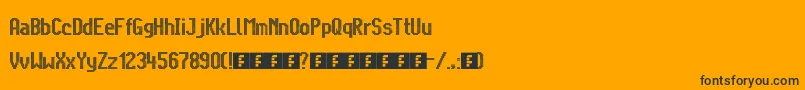 fuente CitaroVoorDubbeleHoogteBreed – Fuentes Negras Sobre Fondo Naranja