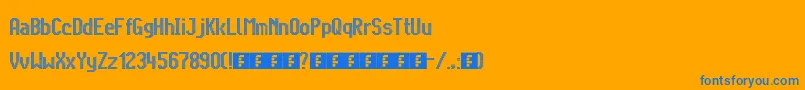 CitaroVoorDubbeleHoogteBreed Font – Blue Fonts on Orange Background