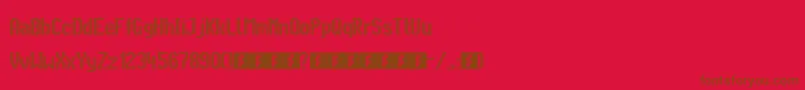 CitaroVoorDubbeleHoogteBreed Font – Brown Fonts on Red Background