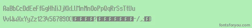 CitaroVoorDubbeleHoogteBreed Font – Gray Fonts on Green Background