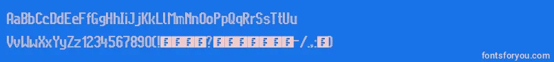 CitaroVoorDubbeleHoogteBreed Font – Pink Fonts on Blue Background