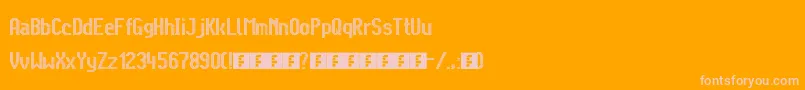 CitaroVoorDubbeleHoogteBreed Font – Pink Fonts on Orange Background