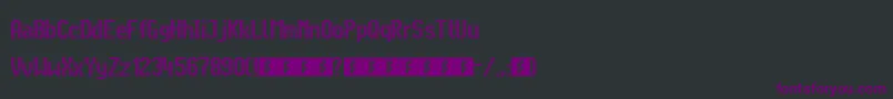 Fonte CitaroVoorDubbeleHoogteBreed – fontes roxas em um fundo preto