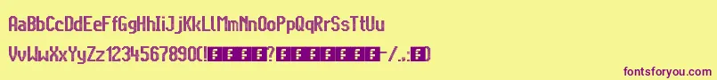 CitaroVoorDubbeleHoogteBreed Font – Purple Fonts on Yellow Background