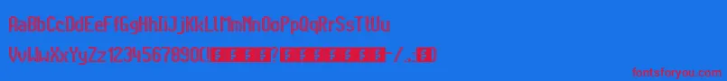 CitaroVoorDubbeleHoogteBreed Font – Red Fonts on Blue Background