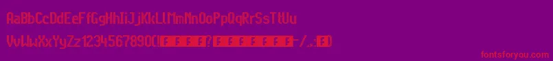 CitaroVoorDubbeleHoogteBreed Font – Red Fonts on Purple Background