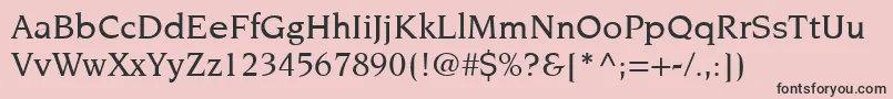 ItcNovareseLtMedium Font – Black Fonts on Pink Background