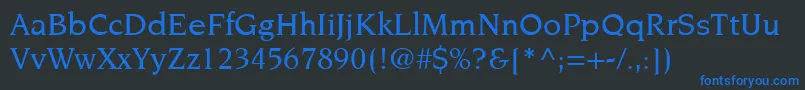 フォントItcNovareseLtMedium – 黒い背景に青い文字