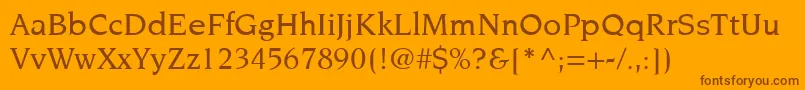 ItcNovareseLtMedium Font – Brown Fonts on Orange Background