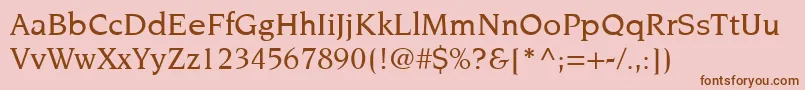 ItcNovareseLtMedium Font – Brown Fonts on Pink Background