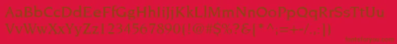ItcNovareseLtMedium-Schriftart – Braune Schriften auf rotem Hintergrund