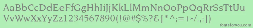 ItcNovareseLtMedium Font – Gray Fonts on Green Background