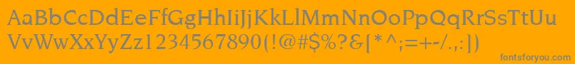 ItcNovareseLtMedium Font – Gray Fonts on Orange Background