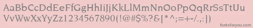 ItcNovareseLtMedium Font – Gray Fonts on Pink Background