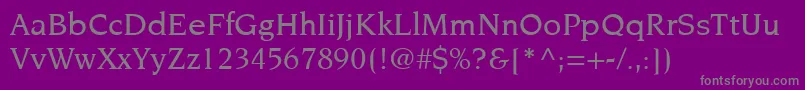 フォントItcNovareseLtMedium – 紫の背景に灰色の文字
