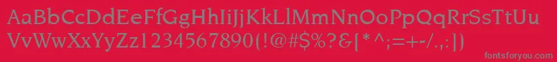 フォントItcNovareseLtMedium – 赤い背景に灰色の文字