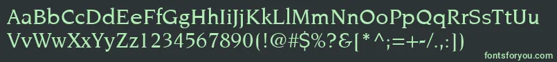 フォントItcNovareseLtMedium – 黒い背景に緑の文字