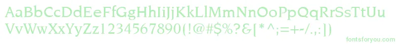 ItcNovareseLtMedium-Schriftart – Grüne Schriften auf weißem Hintergrund