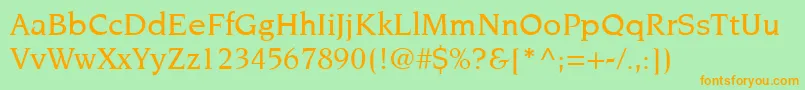 ItcNovareseLtMedium Font – Orange Fonts on Green Background